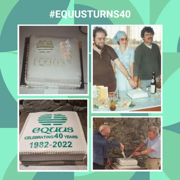 Equus turns 40 cake graphic